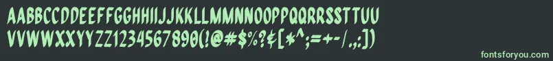 フォントQuiapoFree – 黒い背景に緑の文字