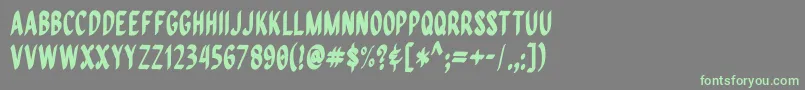QuiapoFree-fontti – vihreät fontit harmaalla taustalla