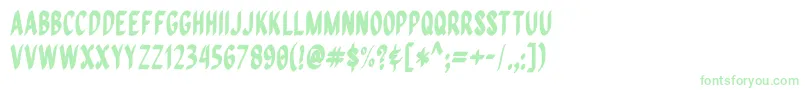 QuiapoFree-Schriftart – Grüne Schriften auf weißem Hintergrund