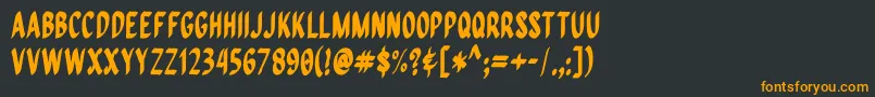 Шрифт QuiapoFree – оранжевые шрифты на чёрном фоне