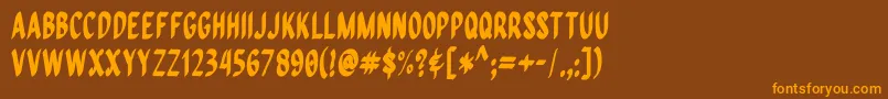 Шрифт QuiapoFree – оранжевые шрифты на коричневом фоне