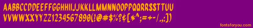QuiapoFree Font – Orange Fonts on Purple Background