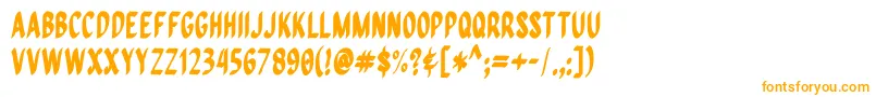 QuiapoFree-Schriftart – Orangefarbene Schriften auf weißem Hintergrund