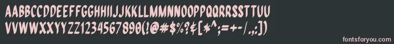フォントQuiapoFree – 黒い背景にピンクのフォント