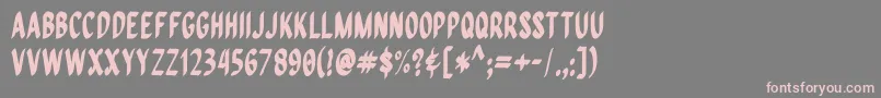 フォントQuiapoFree – 灰色の背景にピンクのフォント