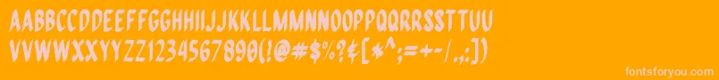 Шрифт QuiapoFree – розовые шрифты на оранжевом фоне