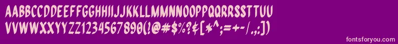 QuiapoFree-Schriftart – Rosa Schriften auf violettem Hintergrund