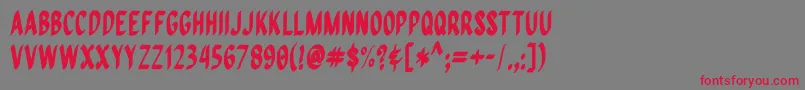 Шрифт QuiapoFree – красные шрифты на сером фоне