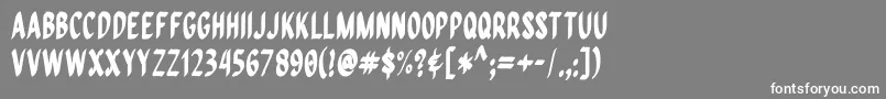 フォントQuiapoFree – 灰色の背景に白い文字