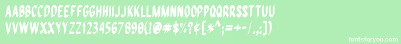 Шрифт QuiapoFree – белые шрифты на зелёном фоне
