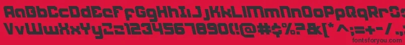 WeaponeerLeftalic Font – Black Fonts on Red Background