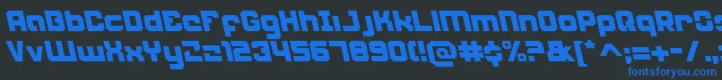 WeaponeerLeftalic Font – Blue Fonts on Black Background