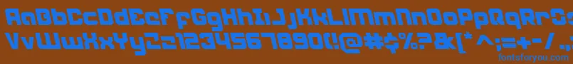 WeaponeerLeftalic Font – Blue Fonts on Brown Background