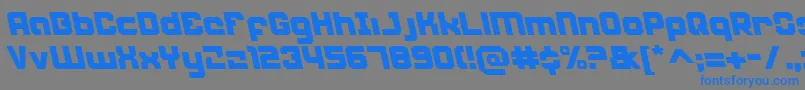 WeaponeerLeftalic Font – Blue Fonts on Gray Background