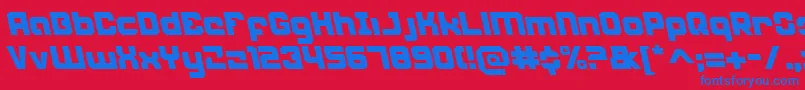 WeaponeerLeftalic-fontti – siniset fontit punaisella taustalla