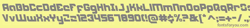 WeaponeerLeftalic Font – Gray Fonts on Yellow Background