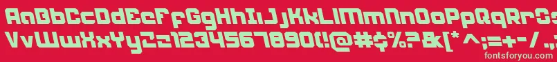 WeaponeerLeftalic Font – Green Fonts on Red Background