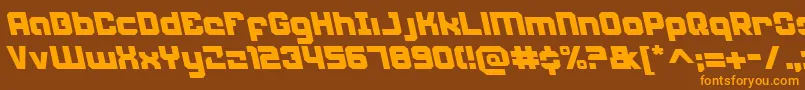 WeaponeerLeftalic Font – Orange Fonts on Brown Background