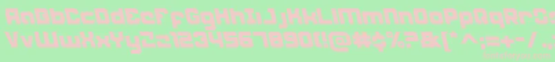WeaponeerLeftalic Font – Pink Fonts on Green Background