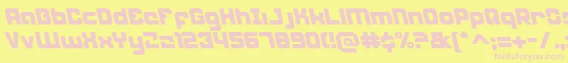 WeaponeerLeftalic Font – Pink Fonts on Yellow Background