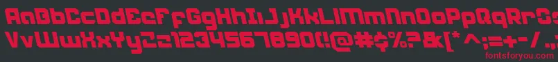 WeaponeerLeftalic Font – Red Fonts on Black Background