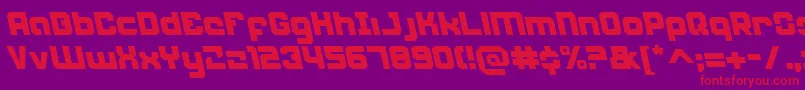 WeaponeerLeftalic Font – Red Fonts on Purple Background