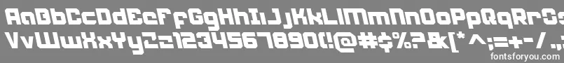 フォントWeaponeerLeftalic – 灰色の背景に白い文字