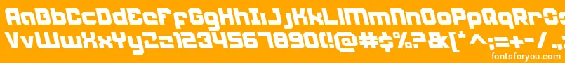 WeaponeerLeftalic Font – White Fonts on Orange Background