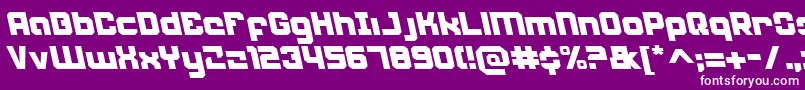 WeaponeerLeftalic Font – White Fonts on Purple Background