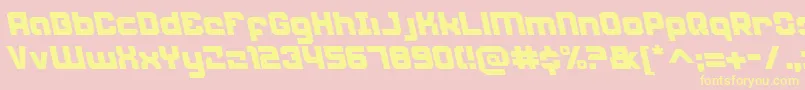 WeaponeerLeftalic Font – Yellow Fonts on Pink Background