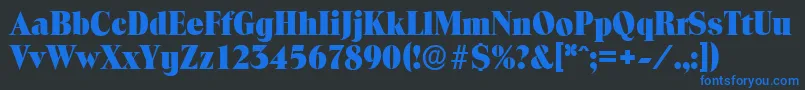 ToledoserialHeavyRegular Font – Blue Fonts on Black Background