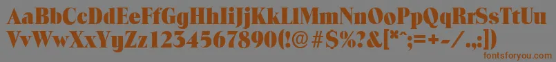 ToledoserialHeavyRegular Font – Brown Fonts on Gray Background