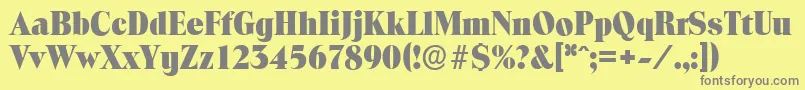 ToledoserialHeavyRegular Font – Gray Fonts on Yellow Background
