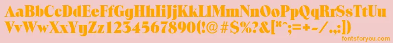 ToledoserialHeavyRegular Font – Orange Fonts on Pink Background