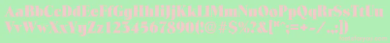 ToledoserialHeavyRegular Font – Pink Fonts on Green Background