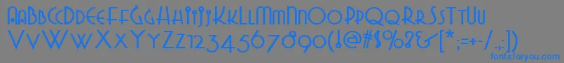Grado Font – Blue Fonts on Gray Background