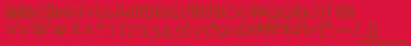 Grado Font – Brown Fonts on Red Background
