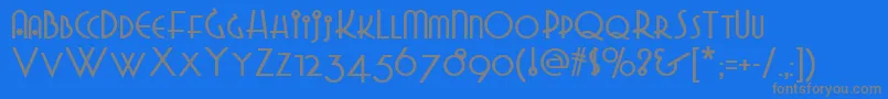 Grado Font – Gray Fonts on Blue Background