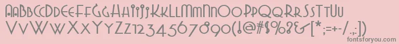 Weitere Informationen zur Grado-Schriftart Grado-Schriftart – Graue Schriften auf rosa Hintergrund