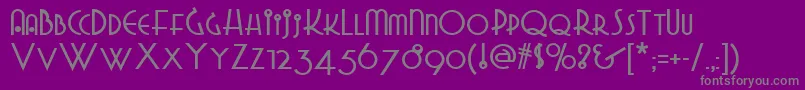 Grado Font – Gray Fonts on Purple Background