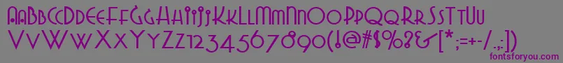 Grado Font – Purple Fonts on Gray Background