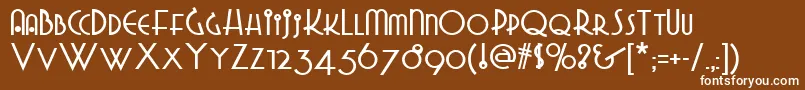 フォントGrado – 茶色の背景に白い文字