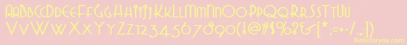 Grado Font – Yellow Fonts on Pink Background