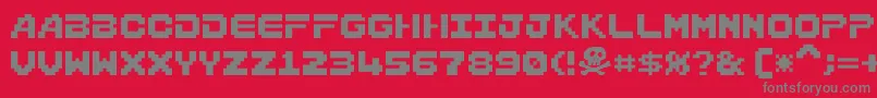 Bordersprite Font – Gray Fonts on Red Background