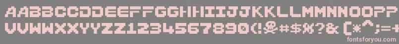 Bordersprite Font – Pink Fonts on Gray Background