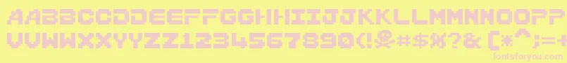 Bordersprite Font – Pink Fonts on Yellow Background