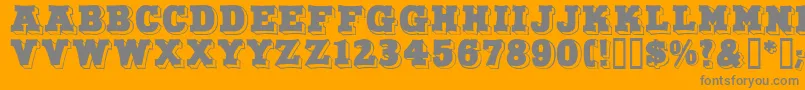 DuoDunkel Font – Gray Fonts on Orange Background