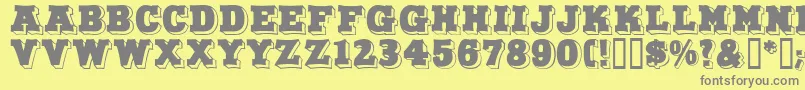 DuoDunkel Font – Gray Fonts on Yellow Background