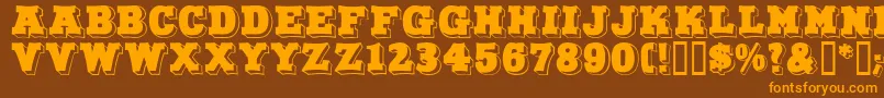 DuoDunkel Font – Orange Fonts on Brown Background