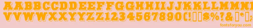 DuoDunkel Font – Orange Fonts on Pink Background